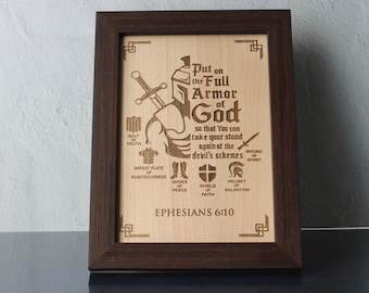The Armor Of God Decor Full Armor of God Father Gift Fathers Day Gift Christian Gifts For Men Christian Gift For Women Christian Decor
