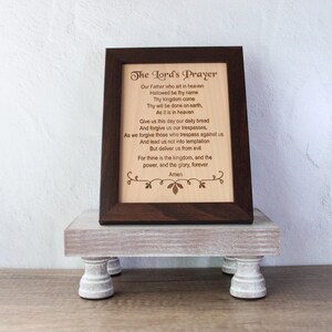 Oración grabada con el Padre Nuestro, arte de pared, decoración cristiana, placa del Padre Nuestro, regalo cristiano, decoración cristiana para el hogar. imagen 5