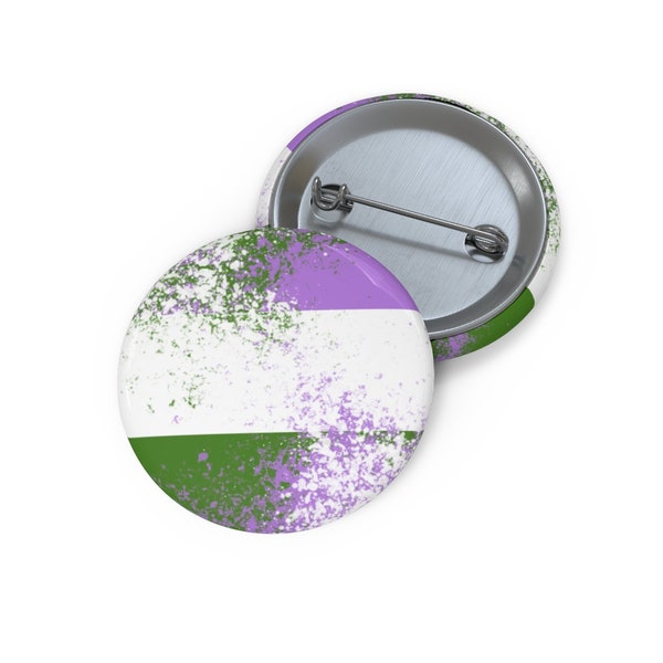 Genderqueer Pride Flag Pinback Button