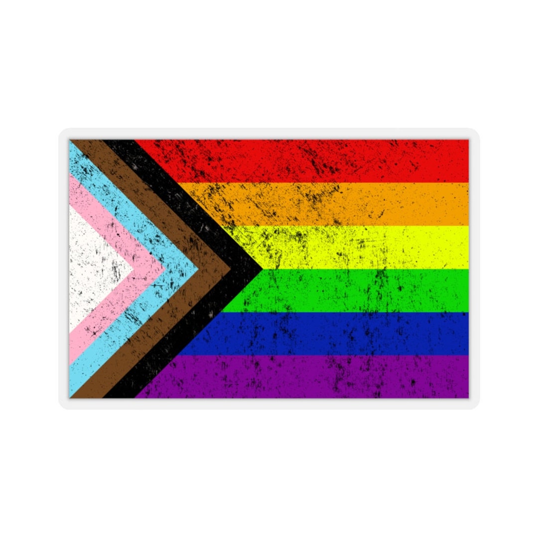 Progress Pride Flag Vinyl Decal Sticker - Etsy