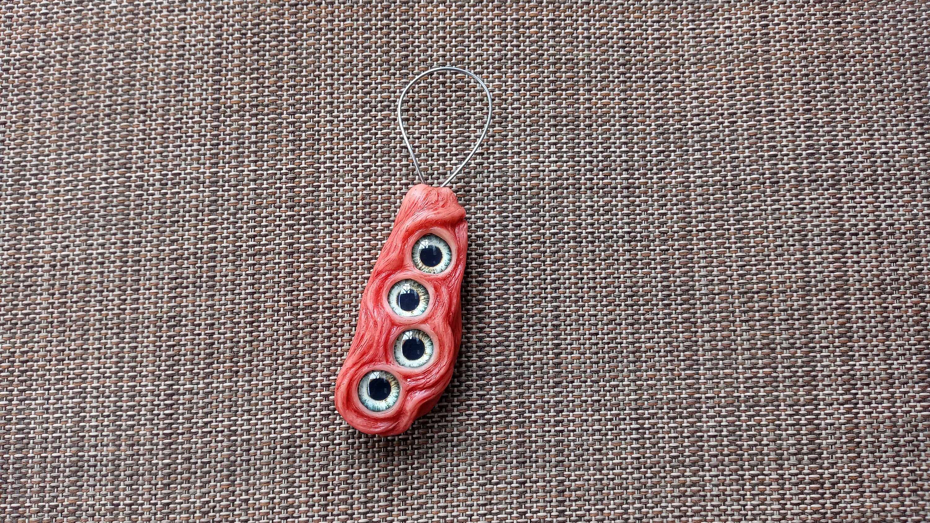 Four Eyes | Hand sculpted Macabre Holiday Ornament