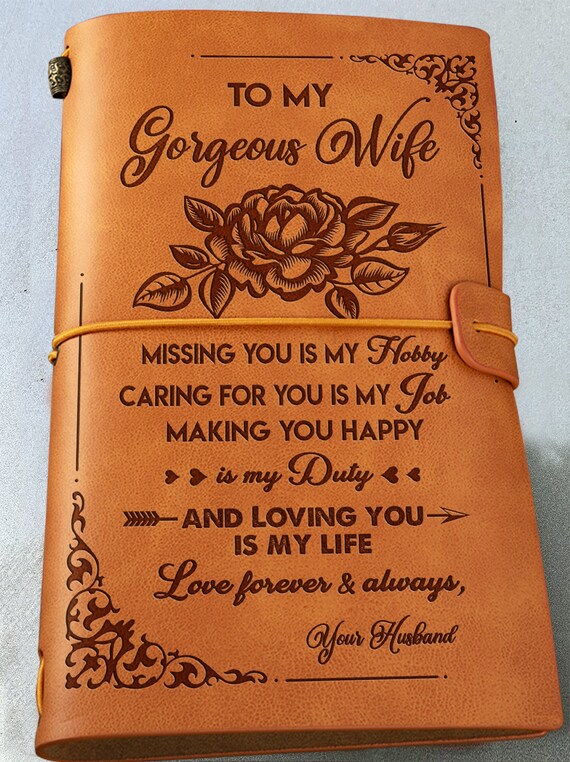 Leather Journal Loving You Is My Life Gift For Wife Etsy Leather Journal Loving You Is My Life Gift For Wife Etsy