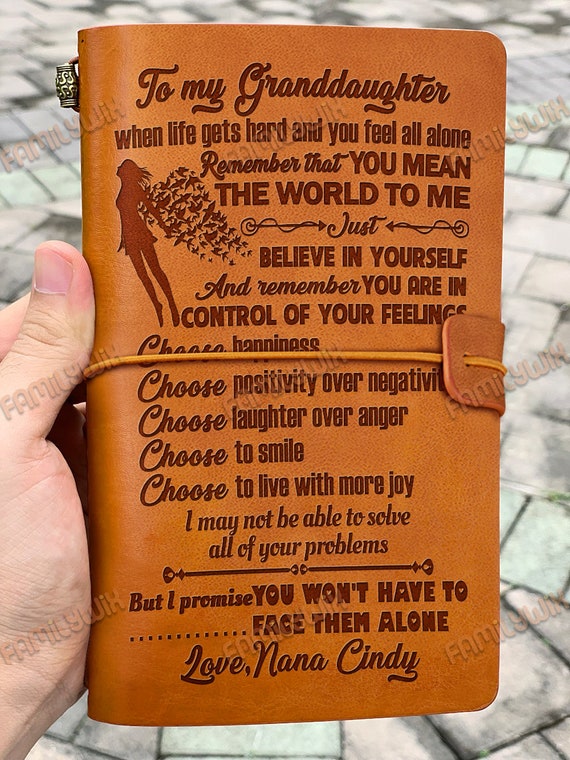 Leather Journal Custom Made Believe In Yourself Gift For Etsy