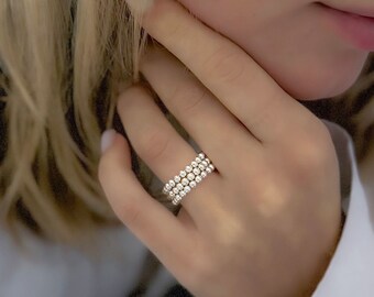 Anello INKA In Argento Sterling Con Lapislazzuli - Set Da 2, Impilabile E Regolabile, Taglia R