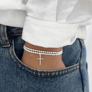 Crystal Dreamsterling Silver Cross Charm Bracelet For Kids With European | Desertcart