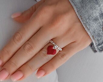 Set Di Anelli Impilabili In Argento Sterling: Con Perline - Foto 6