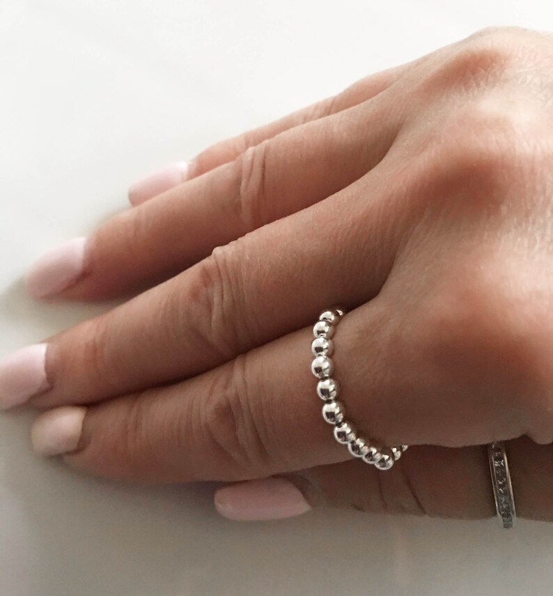 925 Sterling Silver Stretch Ringstacked Ringswomens Rings Etsy