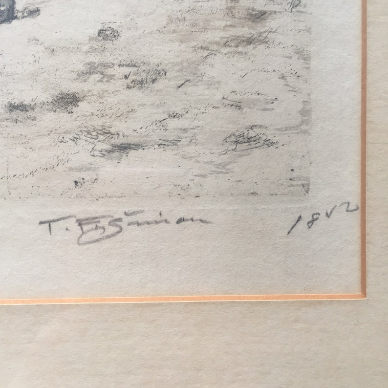 Vintage Etching Pencil Signed Tavik Frantinsek Simon Etsy