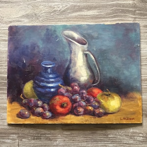 Original Vintage Oil Painting, 12x16&quot; Signed Lenore Sherman Unframed Art Wall Decor