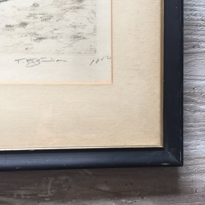 Vintage Etching Pencil Signed Tavik Frantinsek Simon Etsy