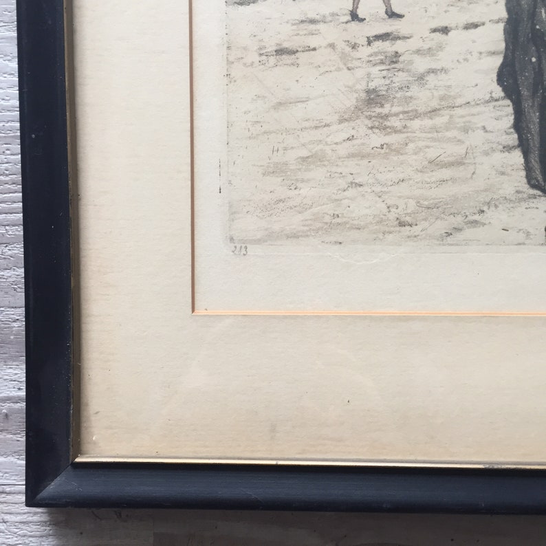 Vintage Etching Pencil Signed Tavik Frantinsek Simon Etsy