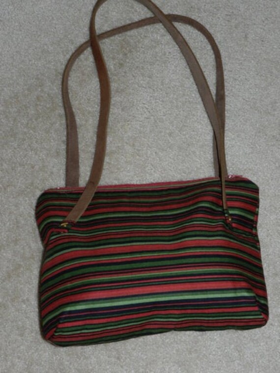 striped shoulder bag