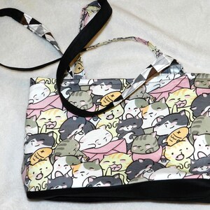 Multiple Pink, Gray, Yellow, and White Kitten Tote/Shoulder Bag