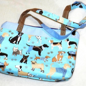 Dressed-up Doggie Top Handled/Zippered Shoulder Bag