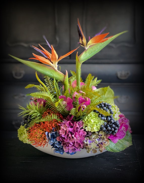 Aloha, Colorful Birds of Paradise Mixed Tropical Array
