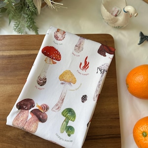 New Zealand Mushroom Cotton Tea Towel image 1