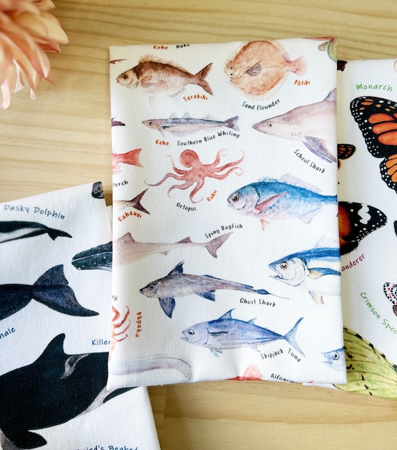 New Zealand Fish Tea Towel: 100% Cotton Kitchen Decor