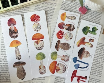 Bookmarks- Printed mushrooms bookmarks