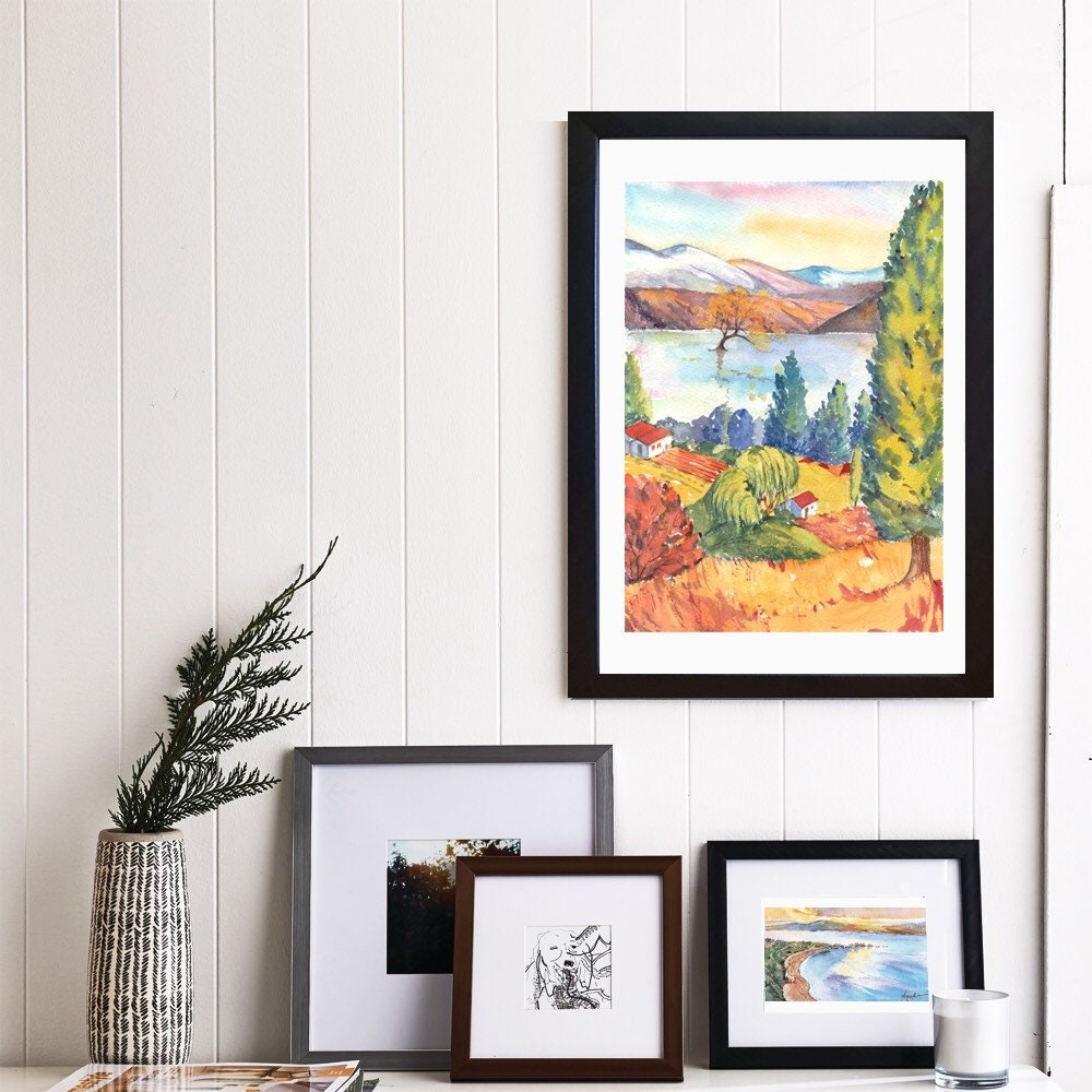 New Zealand Travel poster landscapes posters Etsy