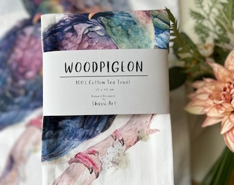 Cotton Tea Towels - Wood-pigeon tea towels