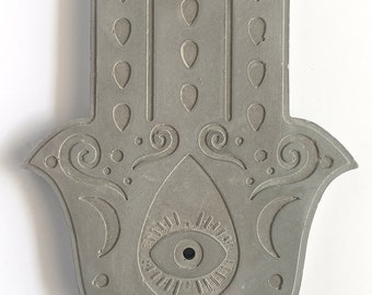 Hamsa Hand Räucherstäbchenhalter ~ Beton Räucherstäbchenhalter