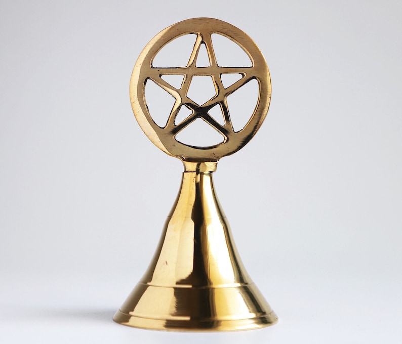 Sacred Altar Bells Messing Meditationsglocken Pentacle