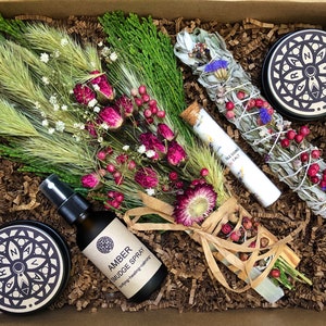 Hausreinigungs-Kit Energiereinigungs-Ritual-Smudge-Kit Geschenkbox für die spirituelle Reinigung Bild 1