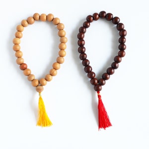 Sandalwood Bracelet Sacred Meditation Wrist Mala image 3