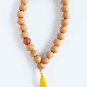 Sandalwood Bracelet Sacred Meditation Wrist Mala image 1