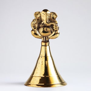 Sacred Altar Bells Brass Meditation Bells Ganesha