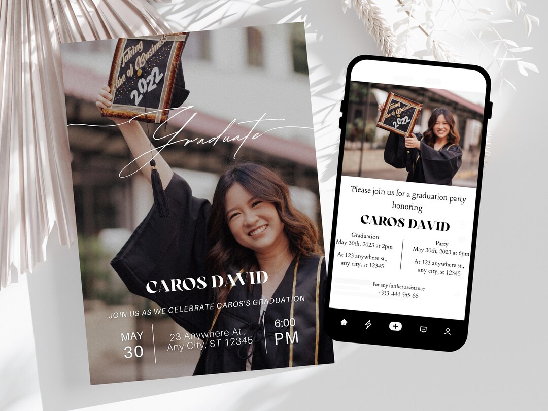 Graduation Party Invitation | Complete Grad Invite | Class of 2025 ...