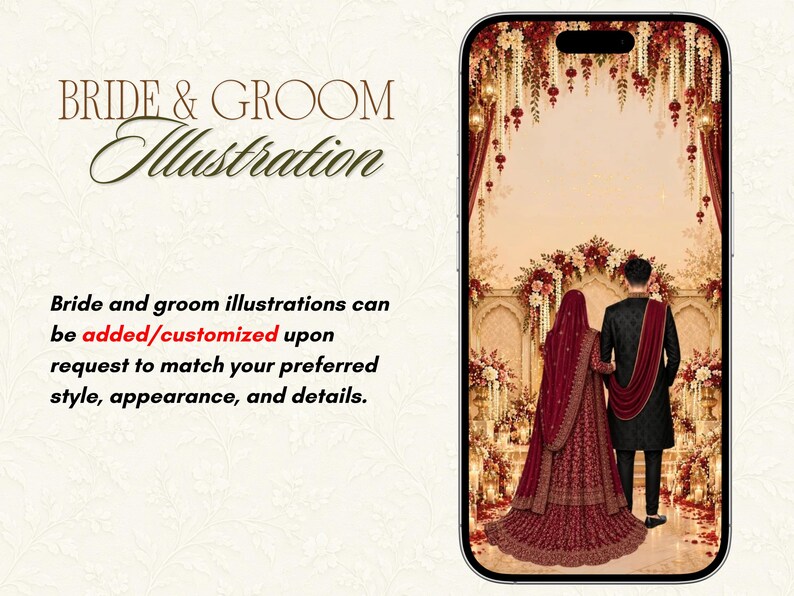 Invitation vidéo de mariage : Modèle Canva Barat/Réception, Invitation ...