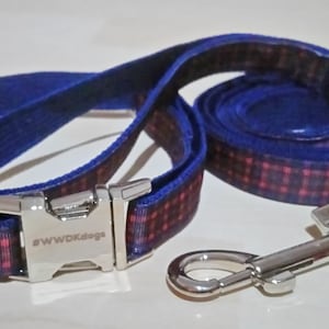 Dazu passende Tartan Hundehalsbänder und Leinen, karierte Halsbänder und Leinen, passende Sets