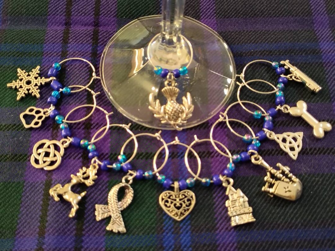 Celtic Ritual Markers Scottish Wine Glass Charms: Celtic Hogmanay Celebration Markers - Etsy
