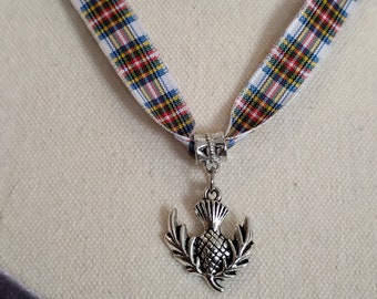 Tartan necklace pendant