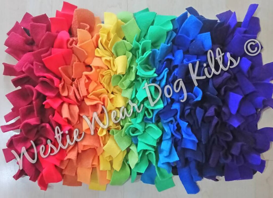 Large Rainbow Ripple Snuffle Mat Multicoloured Snuffle Rug Etsy