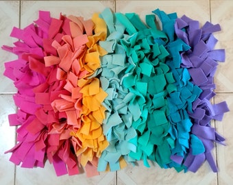 LIMITED EDITION: Large PASTEL 9 Rainbow Ripple Snuffle Mat, multicoloured treat rug