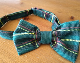 Tartan adjustable bowtie for pets, Plaid bowtie, Dog bow tie, Clan tartan bow tie, Tweed bowtie