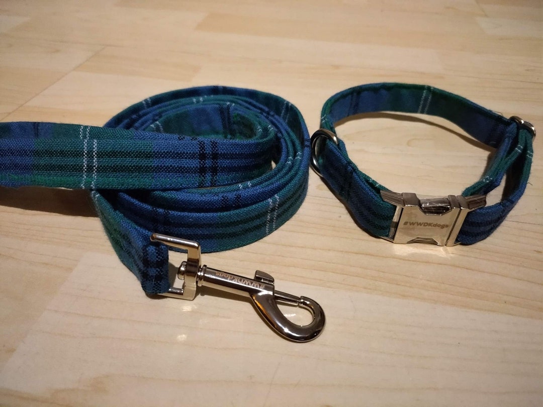 Matching Fabric Tartan Dog Collars and Leads Plaid Collars Etsy