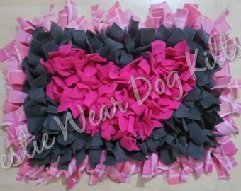 Large Heart Snuffle Mat, Dog snuffle rug, treasure mat