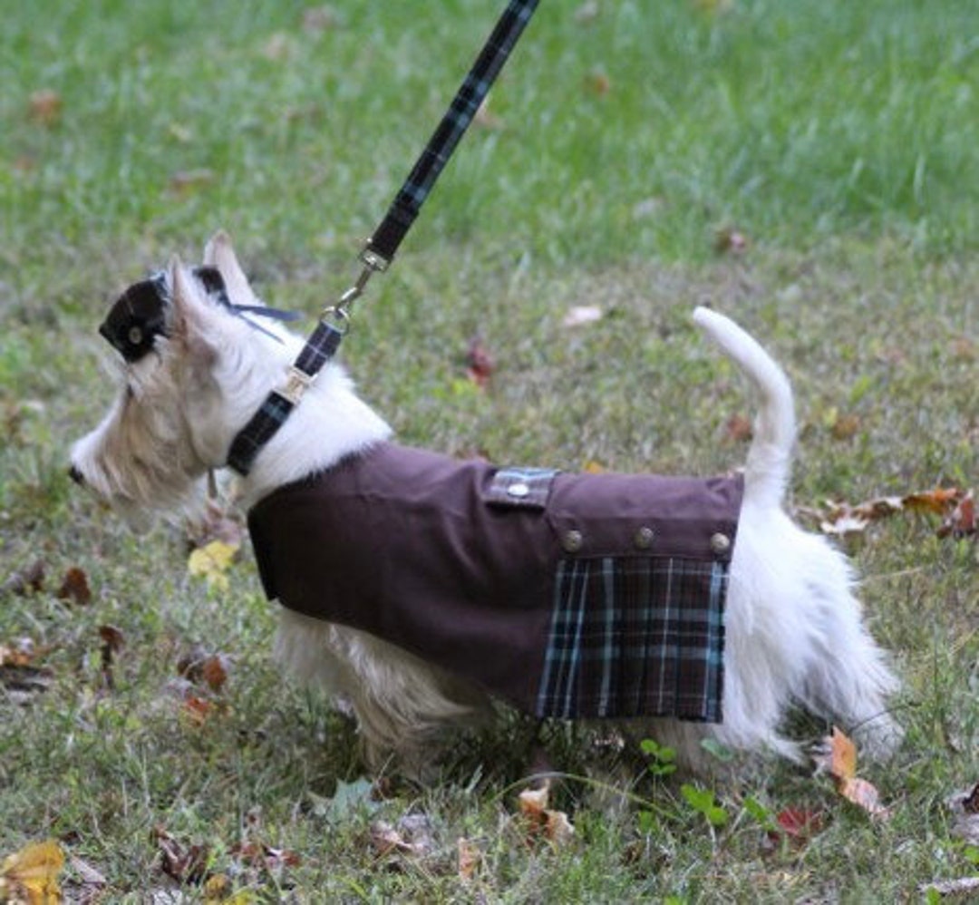 Side Pleat Dog Kilt Formal Pet Kilt Tartan Clothes Plaid Etsy