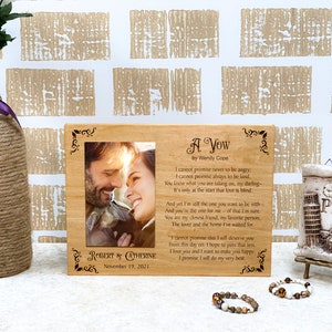 Personalized A Vow Poem with Picture, Wedding Gift Idea, Engagement Gift Idea, Anniversary Gift Idea, Wedding Proposal Gift, Wedding Vow