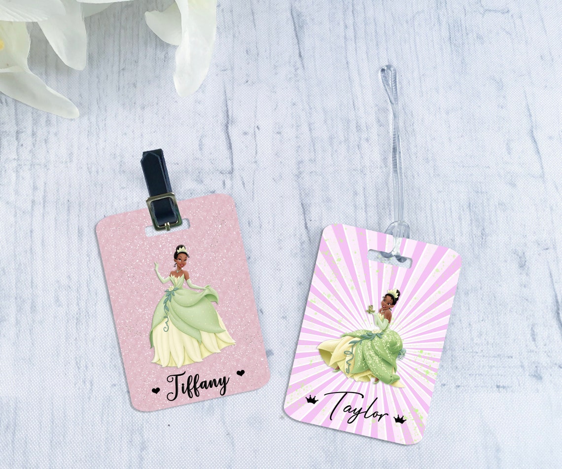 Princess Tiana Luggage Tag Disney Luggage Tag The Princess Etsy