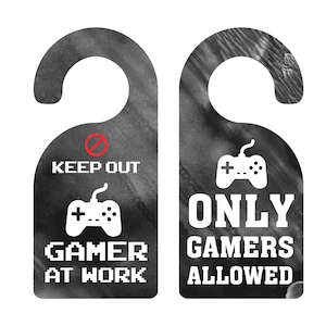 Personalized Video Gamer Door Hanger, Gamer Door Sign, Kids Door Sign ...