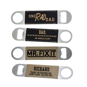 Personalized Stainless Steel Dad Bottle Opener, Custom Bottle Opener for Dad, Personalized Father&#39;s Day Gift, Birthday Gift for Dad