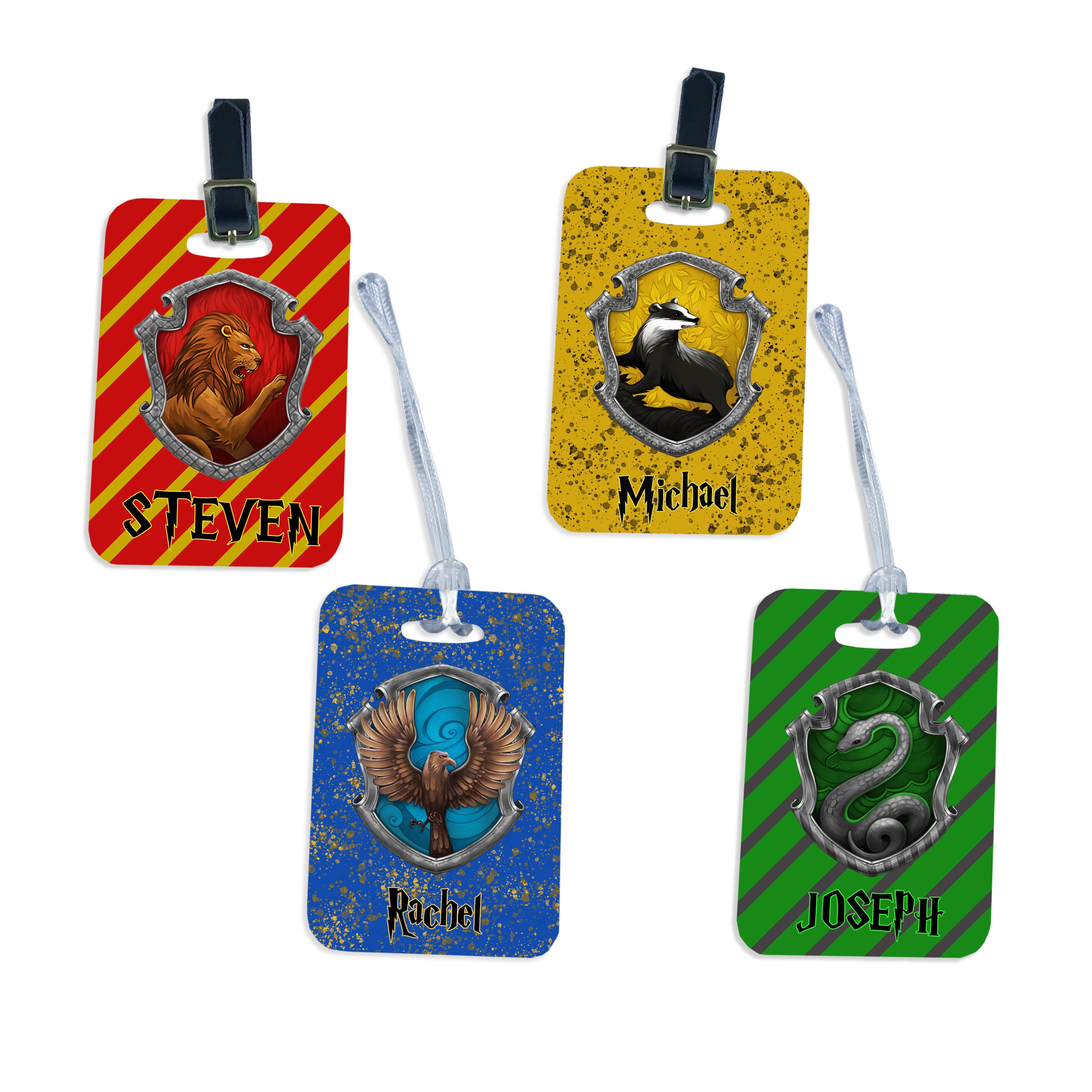Harry Potter Luggage Tag Hogwarts Luggage Tag Hogwarts House Etsy