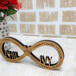 Personalized Infinity Tabletop Decor, Couple Infinity Sign, Customize ...