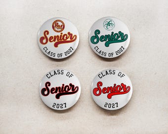 Personalized Class of 2027 Senior Button Pin