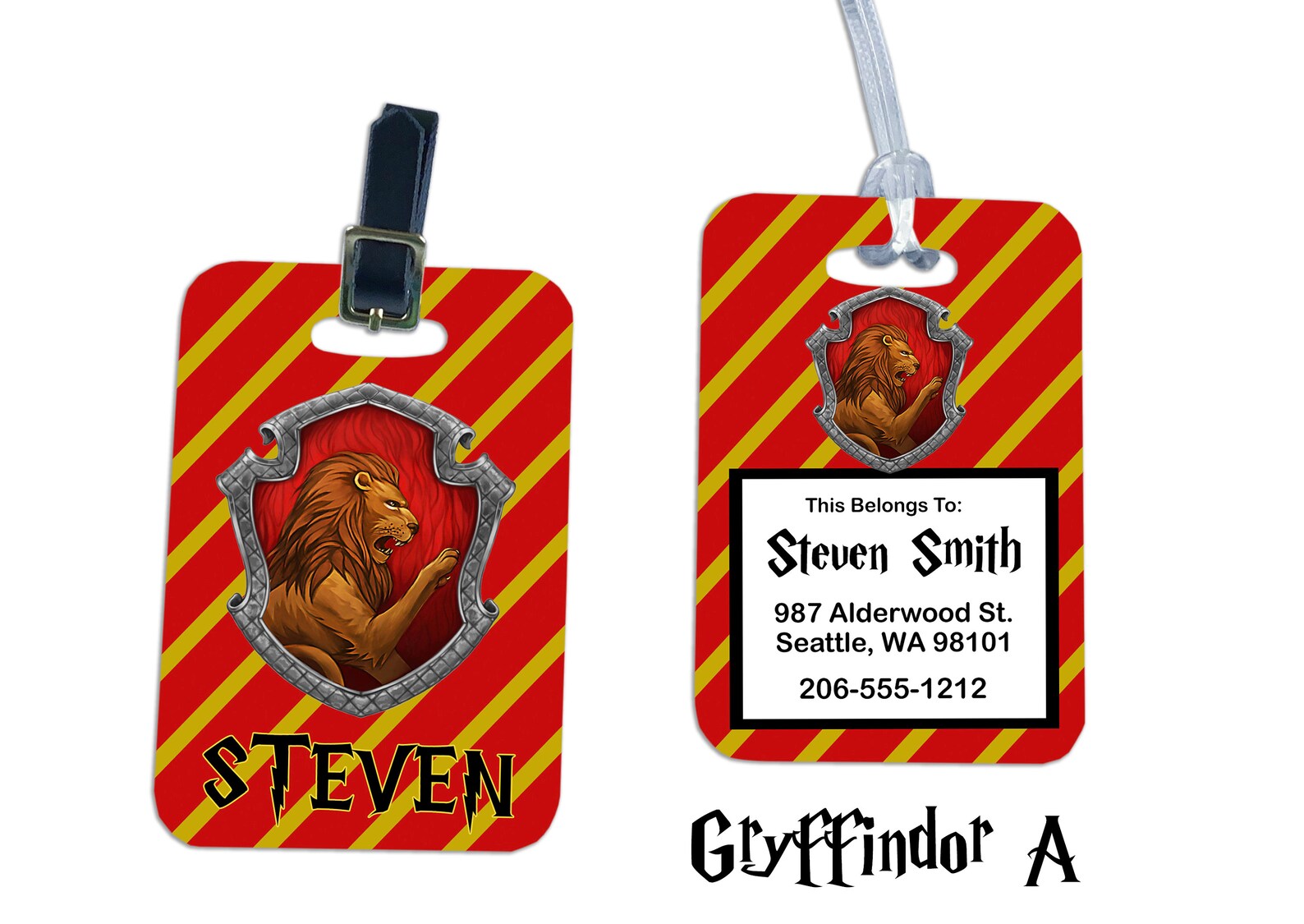 Harry Potter Luggage Tag Hogwarts Luggage Tag Hogwarts House Etsy