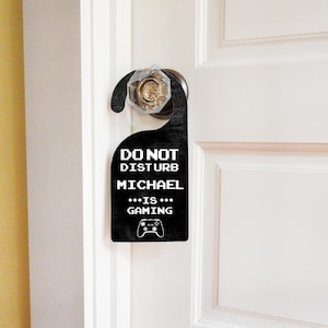 Personalized Video Gamer Door Hanger, Gamer Door Sign, Kids Door Sign ...